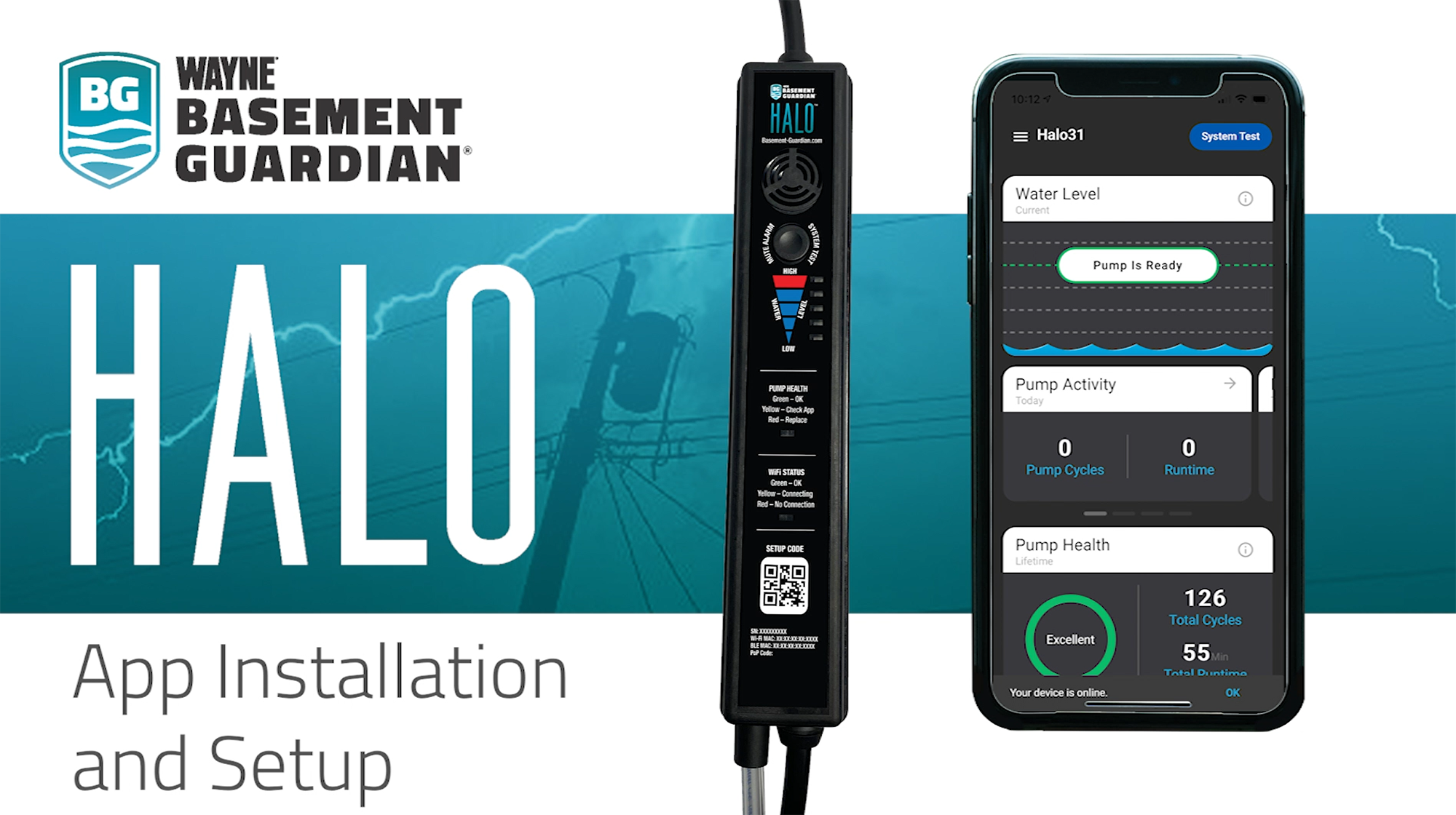 Basement Guardian Halo smart sump pump app installation and overview video.